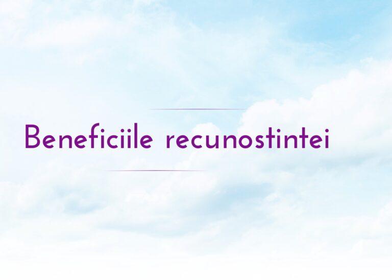 Energia recunostintei - beneficii